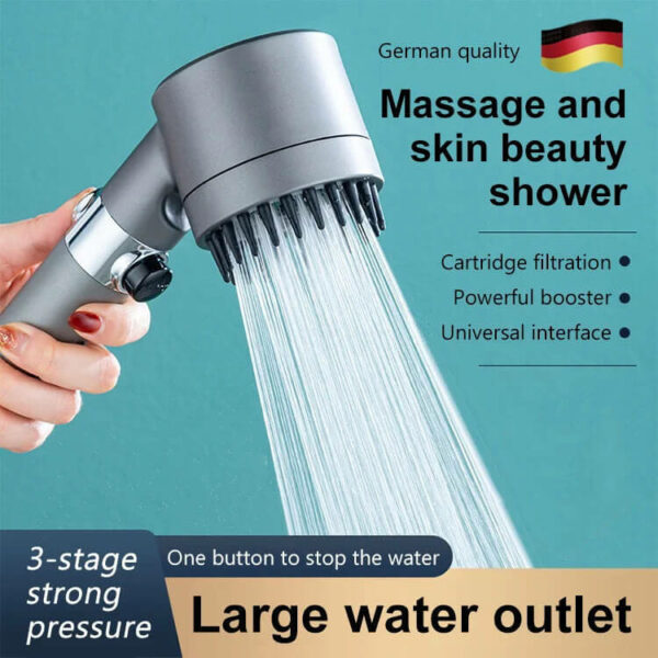 שפורפרת חדשנית מתוצרת גרמניה להגברת לחץ המים במקלחת